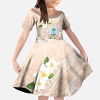 Guam Fishhook Mix Guasali Flowers Family Matching Off Shoulder Short Dress and Hawaiian Shirt Dreaming Hazel