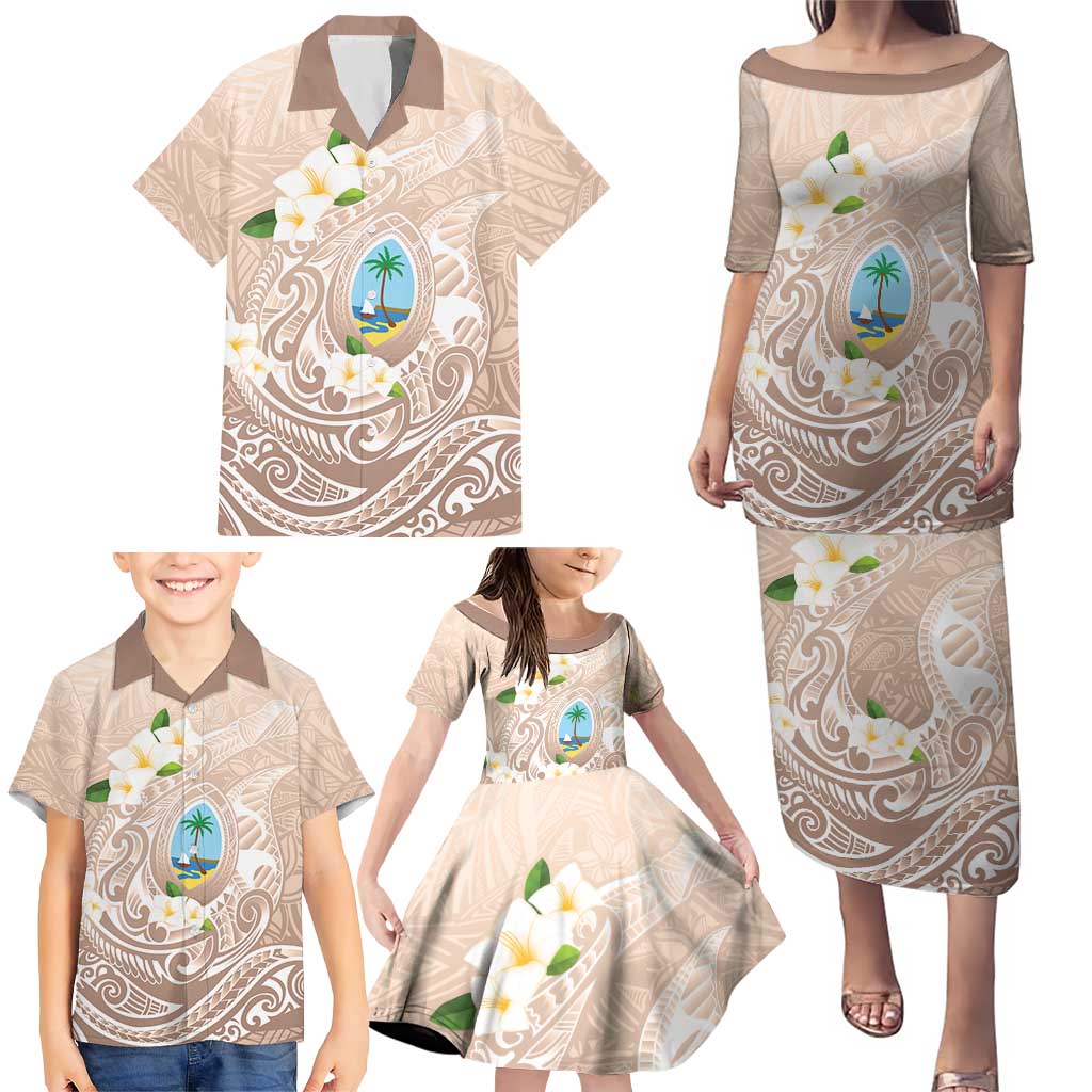 Guam Fishhook Mix Guasali Flowers Family Matching Puletasi and Hawaiian Shirt Dreaming Hazel