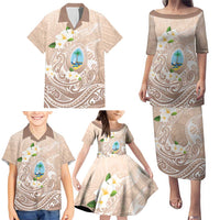 Guam Fishhook Mix Guasali Flowers Family Matching Puletasi and Hawaiian Shirt Dreaming Hazel