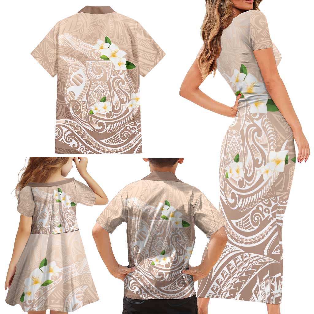 Guam Fishhook Mix Guasali Flowers Family Matching Short Sleeve Bodycon Dress and Hawaiian Shirt Dreaming Hazel