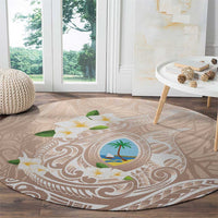 Guam Fishhook Mix Guasali Flowers Round Carpet Dreaming Hazel