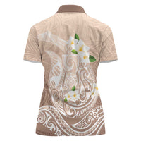Guam Fishhook Mix Guasali Flowers Women Polo Shirt Dreaming Hazel LT7 - Polynesian Pride