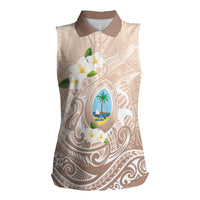 Guam Fishhook Mix Guasali Flowers Women Sleeveless Polo Shirt Dreaming Hazel