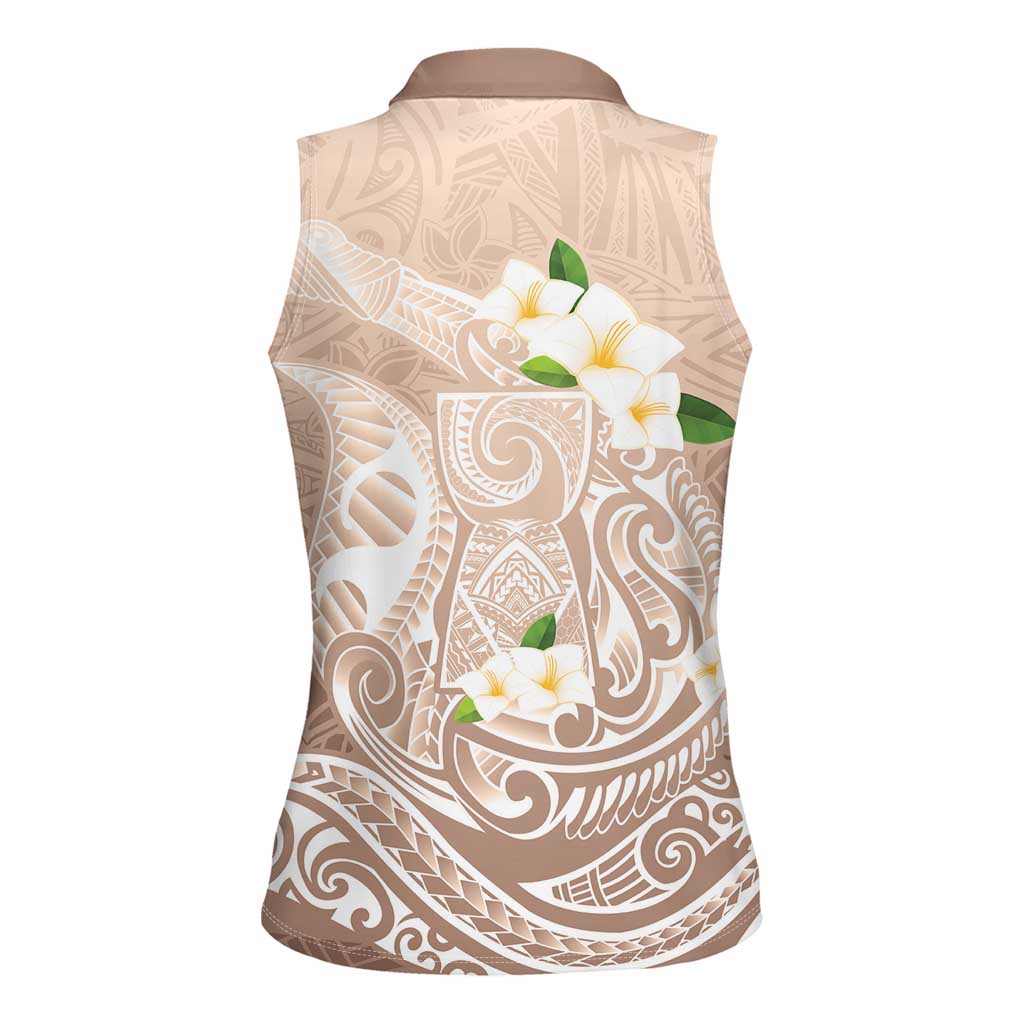 Guam Fishhook Mix Guasali Flowers Women Sleeveless Polo Shirt Dreaming Hazel