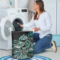 Maori Matariki - Manaia Laundry Basket Emerald Paua Shell