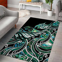 Maori Matariki - Manaia Area Rug Emerald Paua Shell