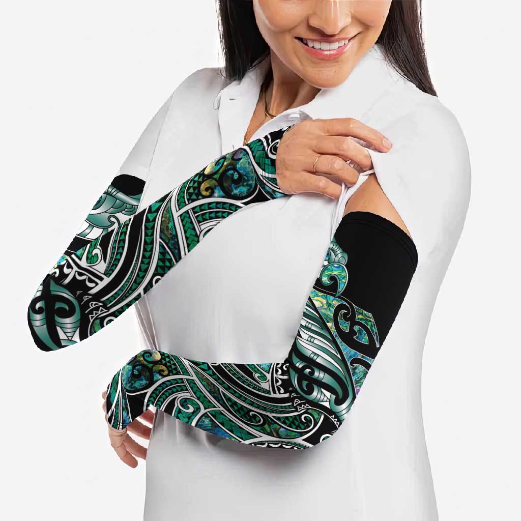 Maori Matariki - Manaia Arm Sleeves Emerald Paua Shell