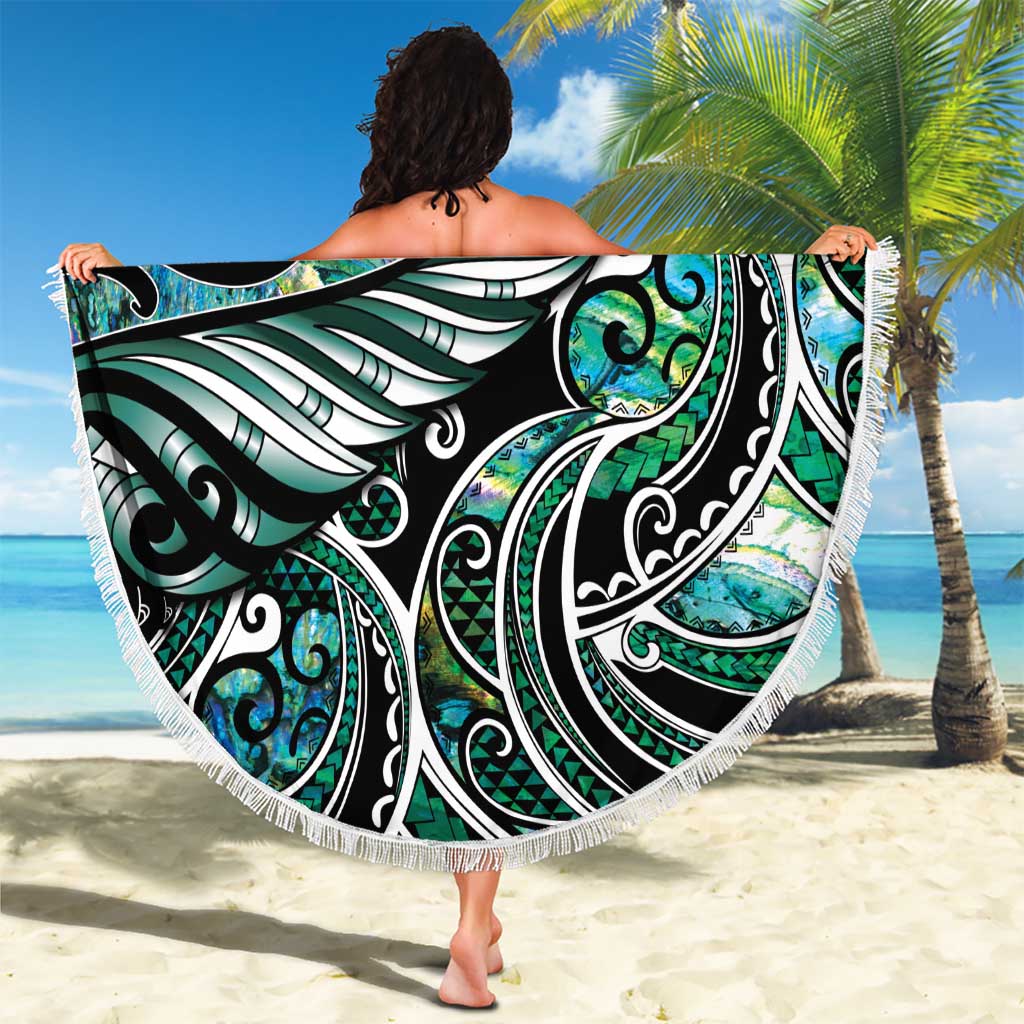 Maori Matariki - Manaia Beach Blanket Emerald Paua Shell