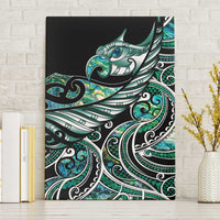Maori Matariki - Manaia Canvas Wall Art Emerald Paua Shell