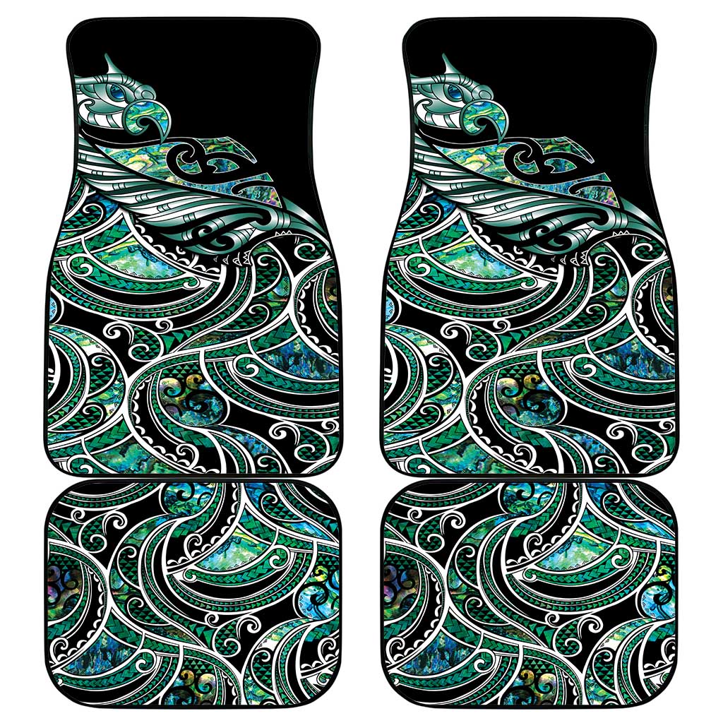 Maori Matariki - Manaia Car Mats Emerald Paua Shell