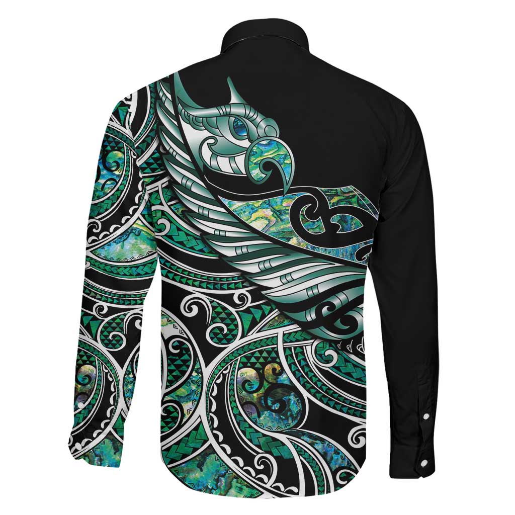 Maori Matariki - Manaia Family Matching Tank Maxi Dress and Hawaiian Shirt Emerald Paua Shell LT7 - Polynesian Pride
