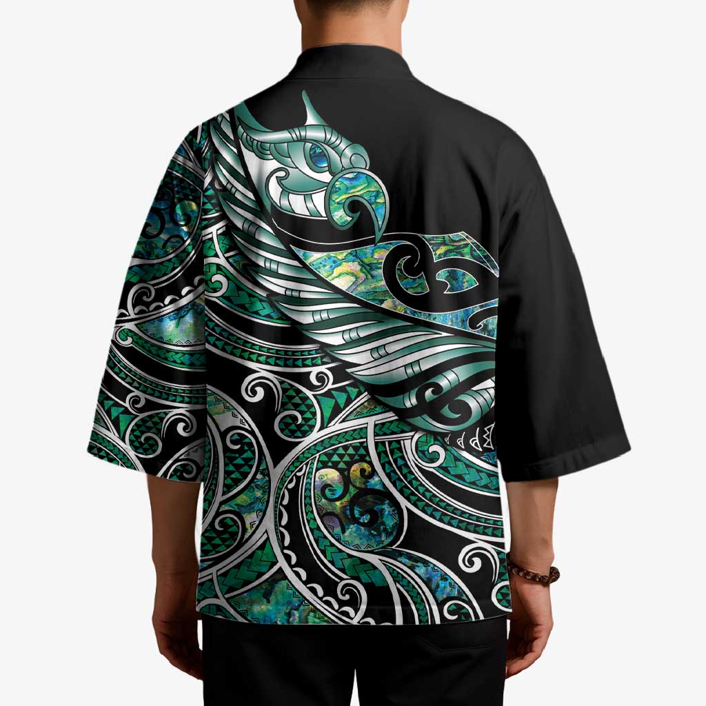 Maori Matariki - Manaia Kimono Emerald Paua Shell