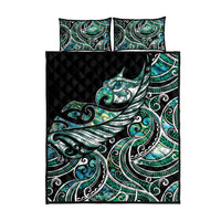 Maori Matariki - Manaia Quilt Bed Set Emerald Paua Shell
