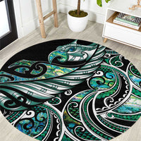 Maori Matariki - Manaia Round Carpet Emerald Paua Shell