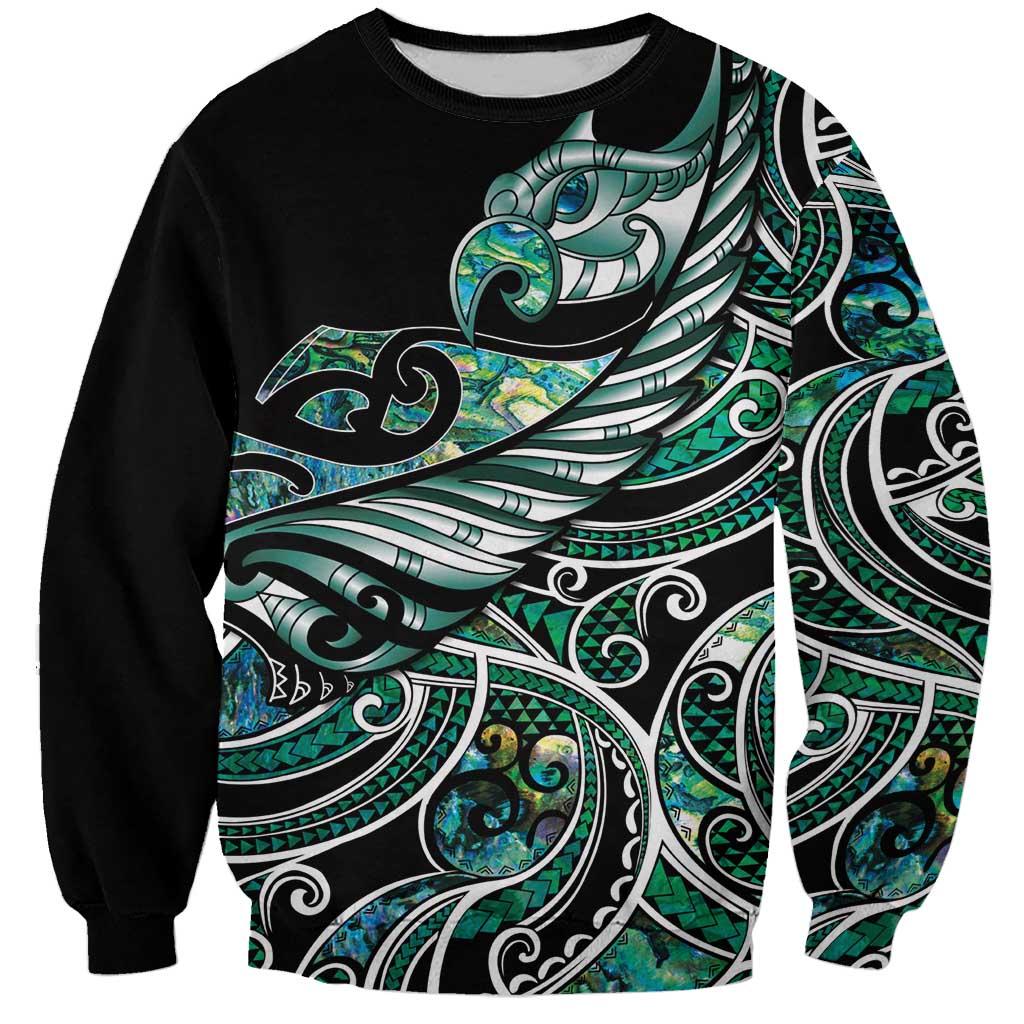 Maori Matariki - Manaia Sweatshirt Emerald Paua Shell