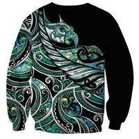 Maori Matariki - Manaia Sweatshirt Emerald Paua Shell