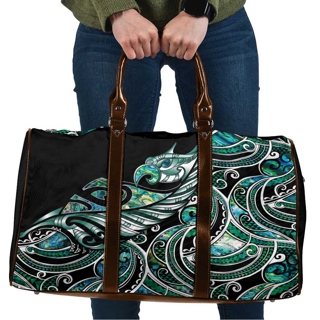 Maori Matariki - Manaia Travel Bag Emerald Paua Shell