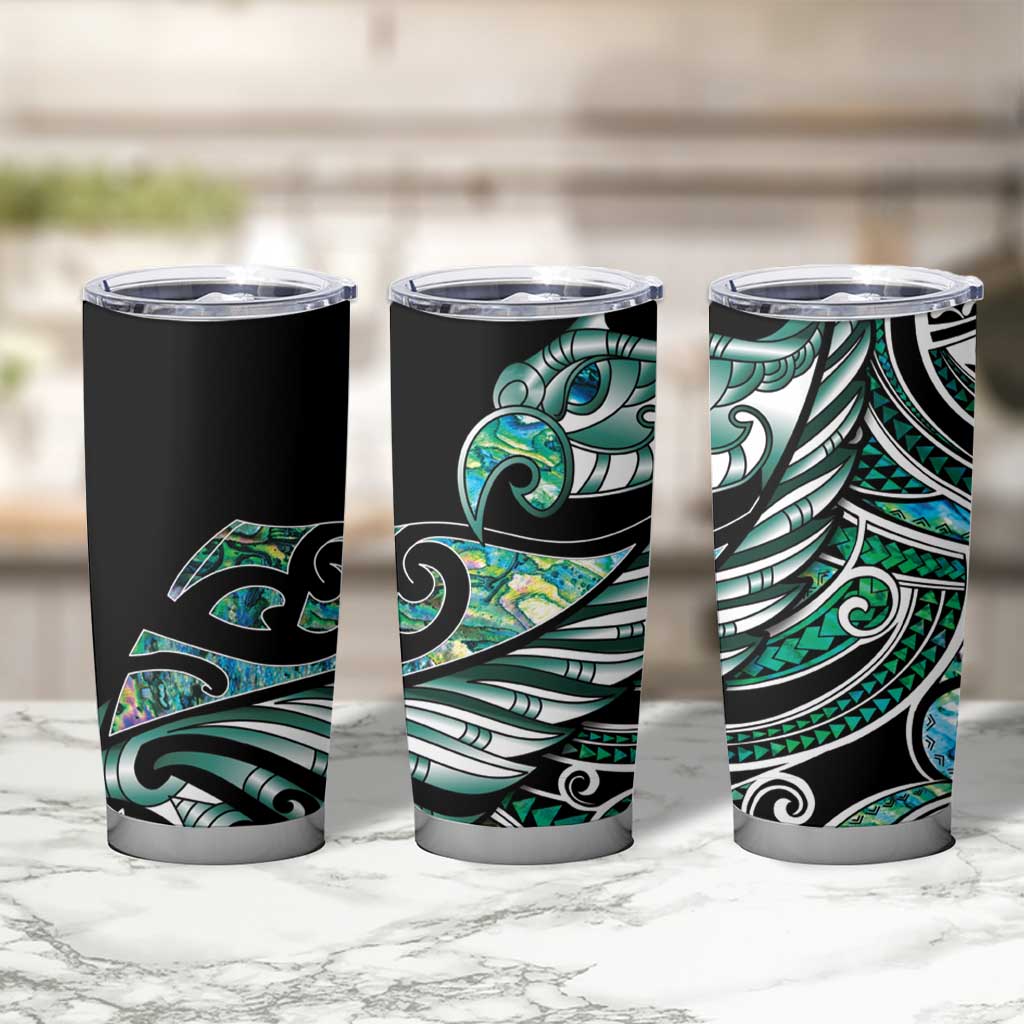 Maori Matariki - Manaia Tumbler Cup Emerald Paua Shell