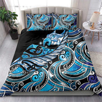Maori Matariki - Manaia Bedding Set Galaxy Blue Paua Shell