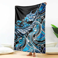 Maori Matariki - Manaia Blanket Galaxy Blue Paua Shell