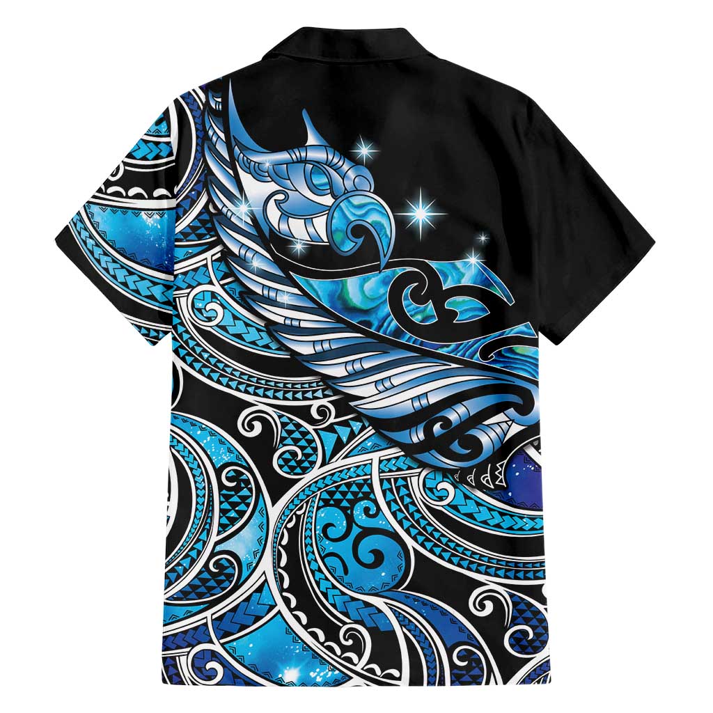 Maori Matariki - Manaia Family Matching Mermaid Dress and Hawaiian Shirt Galaxy Blue Paua Shell