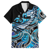 Maori Matariki - Manaia Family Matching Tank Maxi Dress and Hawaiian Shirt Galaxy Blue Paua Shell