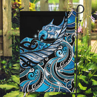 Maori Matariki - Manaia Garden Flag Galaxy Blue Paua Shell