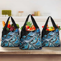 Maori Matariki - Manaia Grocery Bag Galaxy Blue Paua Shell