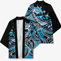 Maori Matariki - Manaia Kimono Galaxy Blue Paua Shell