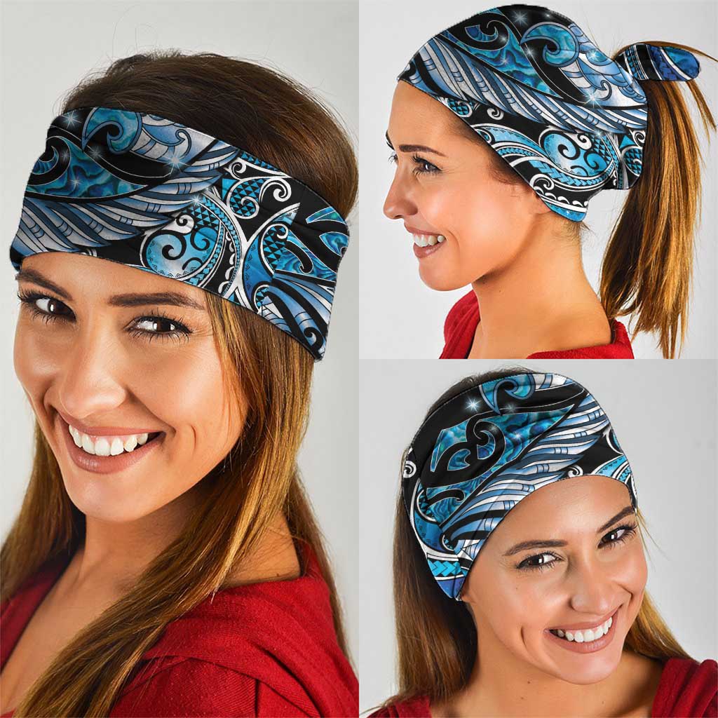 Maori Matariki - Manaia Neck Gaiter Galaxy Blue Paua Shell