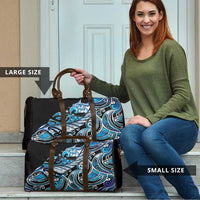 Maori Matariki - Manaia Travel Bag Galaxy Blue Paua Shell