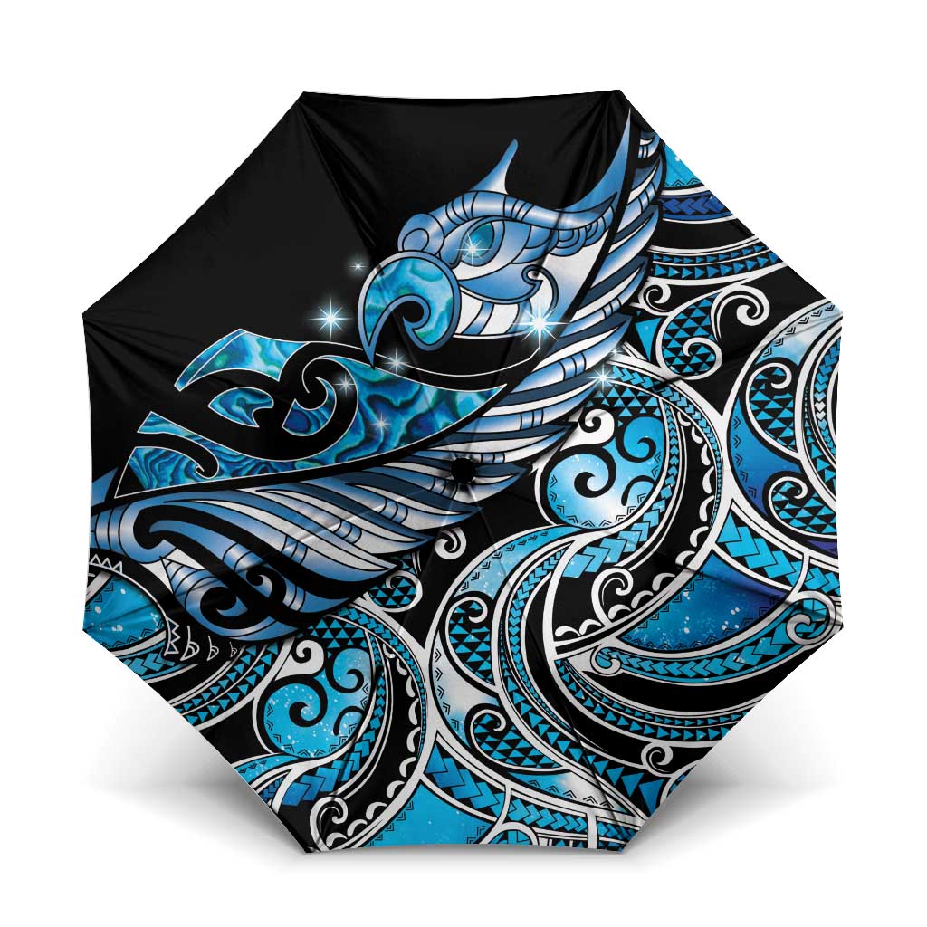 Maori Matariki - Manaia Umbrella Galaxy Blue Paua Shell