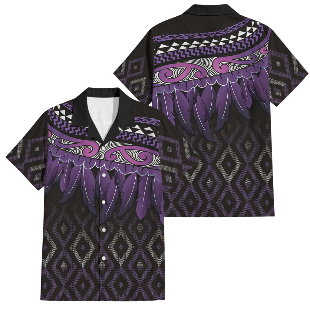 Aotearoa Maori Ngati Porou Iwi Family Matching Off Shoulder Maxi Dress and Hawaiian Shirt Korowai Tukutuku Kaokao Motifs