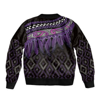 Aotearoa Maori Ngati Porou Iwi Sleeve Zip Bomber Jacket Korowai Tukutuku Kaokao Motifs
