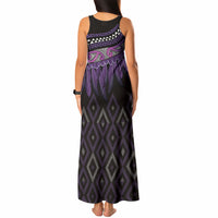 Aotearoa Maori Ngati Porou Iwi Tank Maxi Dress Korowai Tukutuku Kaokao Motifs