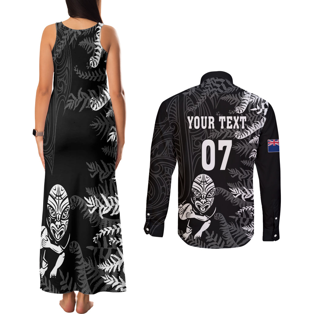 personalised-new-zealand-rugby-couples-matching-tank-maxi-dress-and-long-sleeve-button-shirts-silver-fern-basic-2023-world-cup