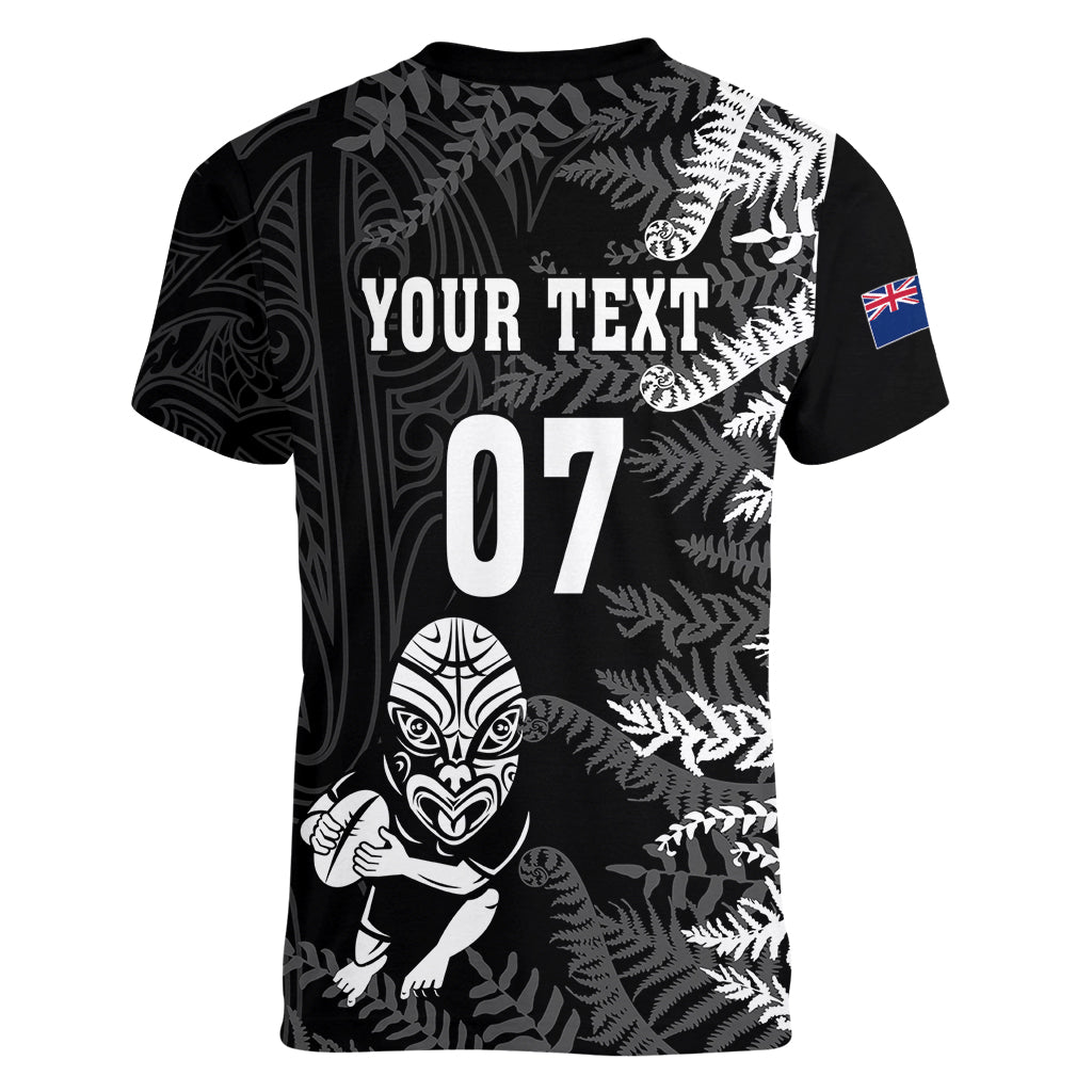 personalised-new-zealand-rugby-women-v-neck-t-shirt-silver-fern-basic-2023-world-cup