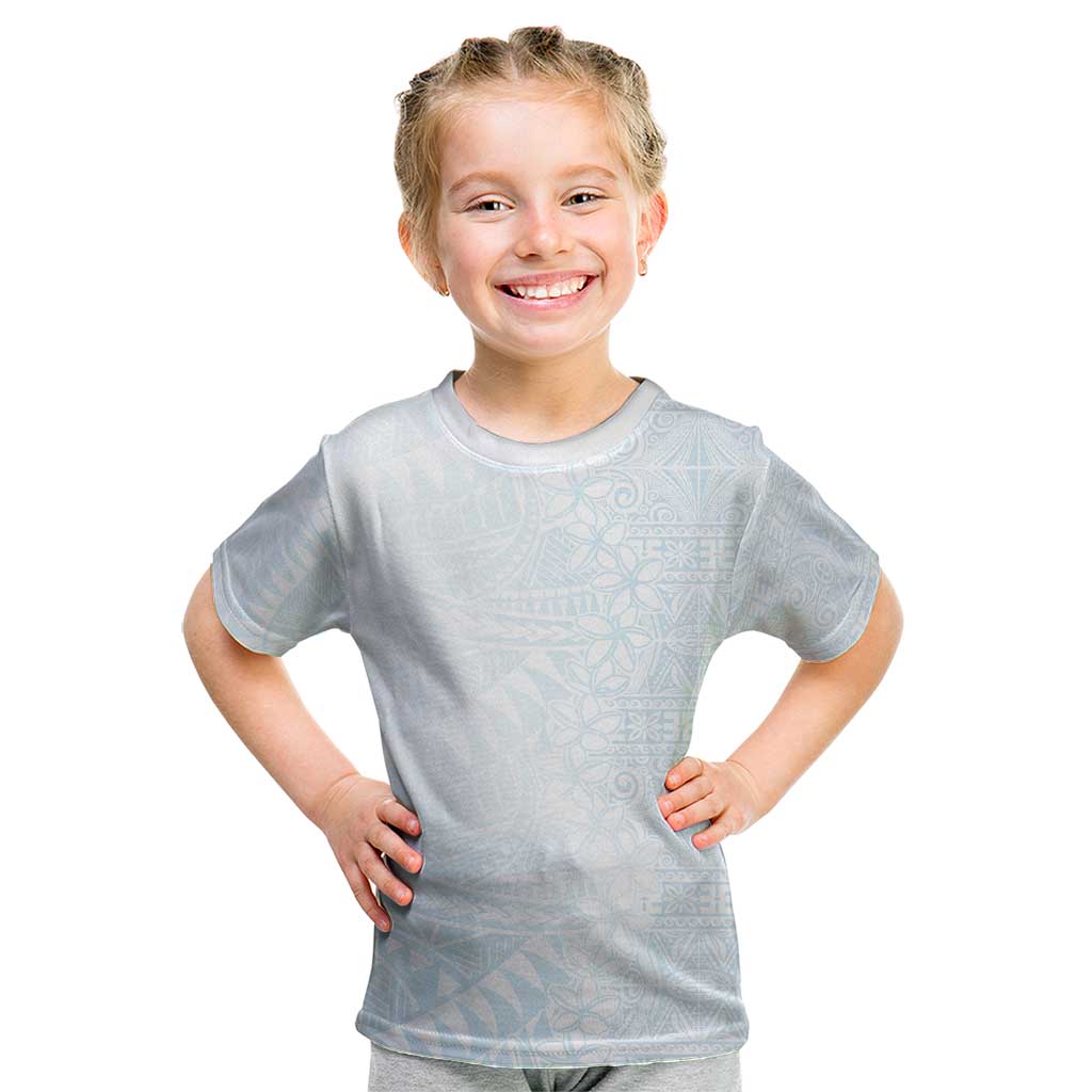 White Sunday Kid T Shirt Plumeria Tatau Mix Tapa