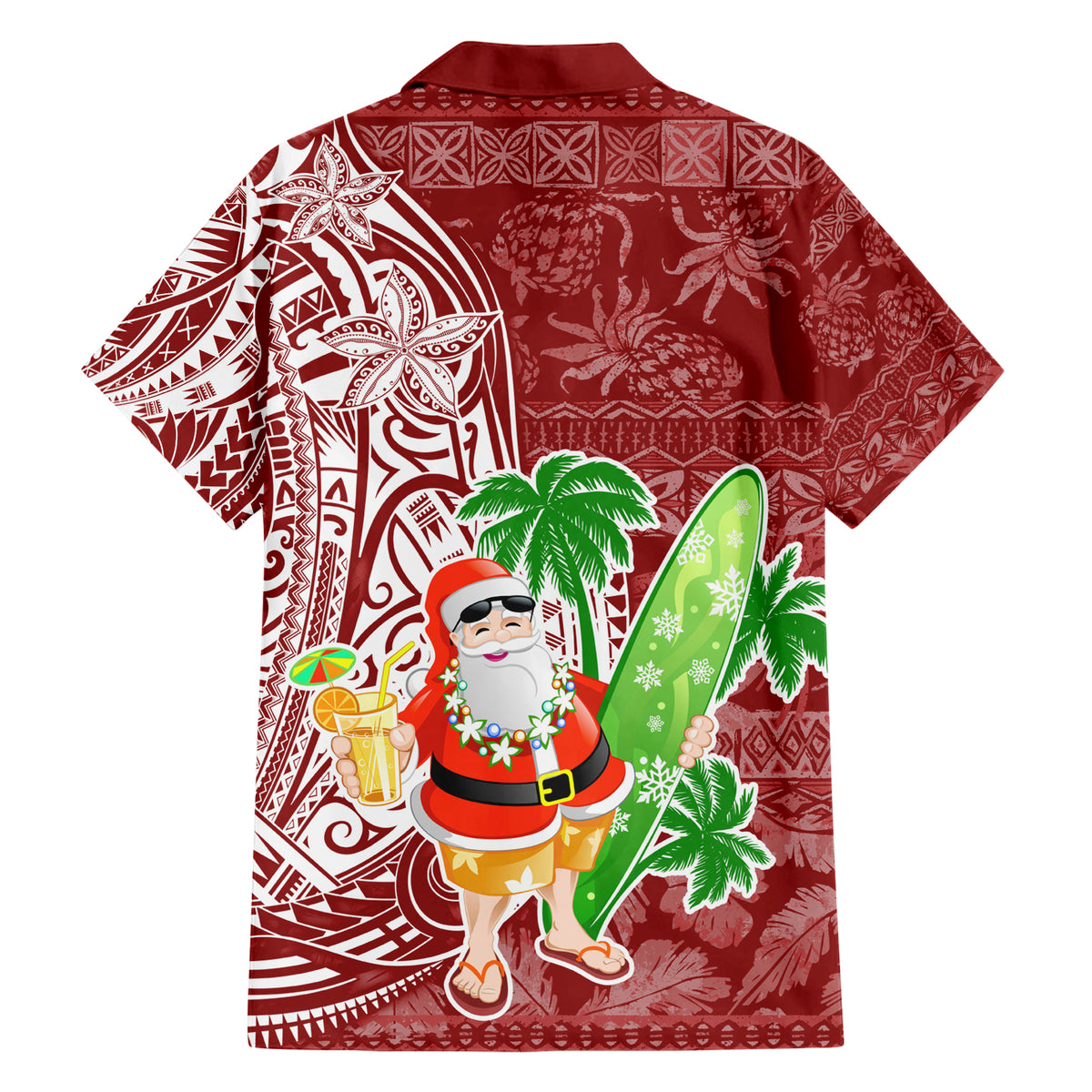 Hawaii Christmas Mele Kalikimaka Hawaiian Shirt Santa Claus LT7 - Polynesian Pride