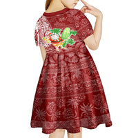 Hawaii Christmas Mele Kalikimaka Kid Short Sleeve Dress Santa Claus LT7 - Polynesian Pride