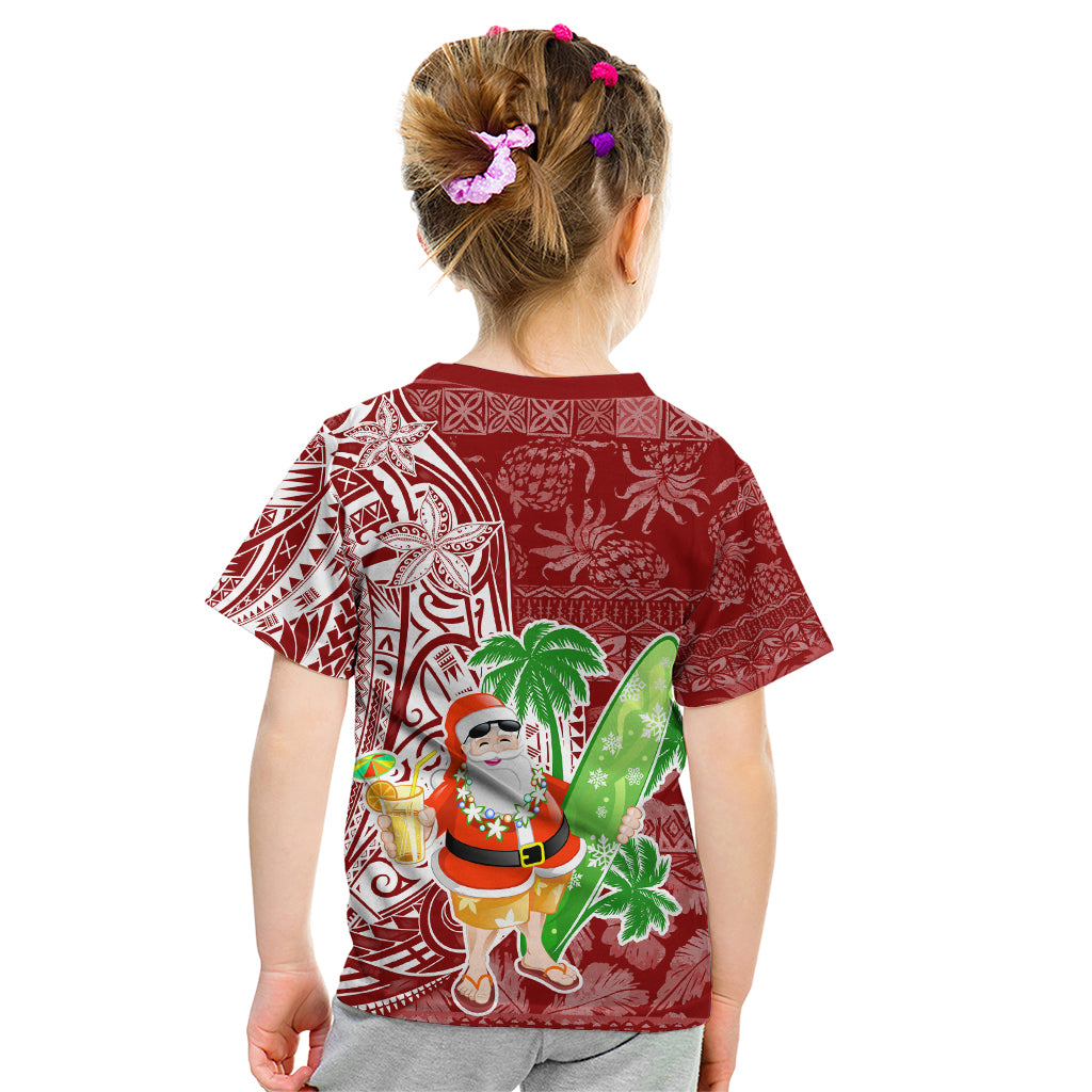 Hawaii Christmas Mele Kalikimaka Kid T Shirt Santa Claus LT7 - Polynesian Pride