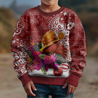 Papua New Guinea Christmas Kid Ugly Christmas Sweater Bird-of-Paradise Special LT7 - Polynesian Pride