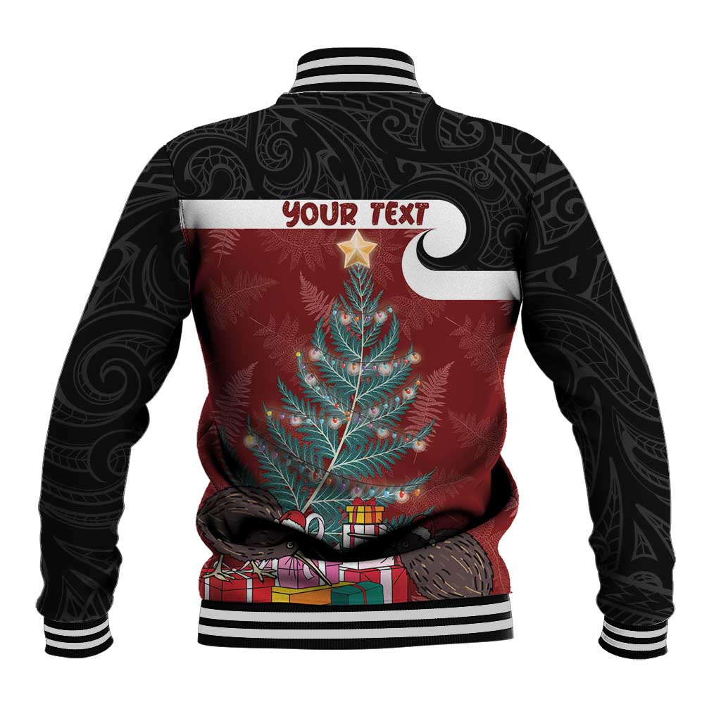 Personalised New Zealand Maori Christmas Baseball Jacket Xmas Fern Mix Kowhawhai LT7 - Polynesian Pride
