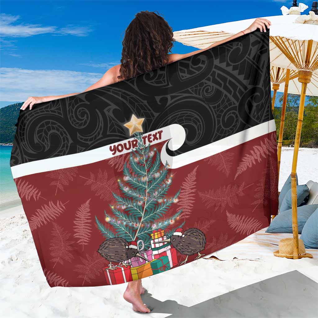 Personalised New Zealand Maori Christmas Sarong Xmas Fern Mix Kowhawhai