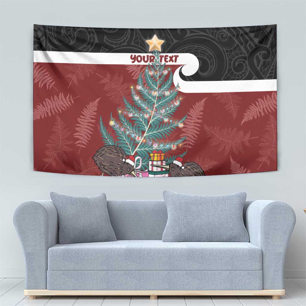 Personalised New Zealand Maori Christmas Tapestry Xmas Fern Mix Kowhawhai LT7 - Polynesian Pride