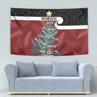 Personalised New Zealand Maori Christmas Tapestry Xmas Fern Mix Kowhawhai LT7 - Polynesian Pride
