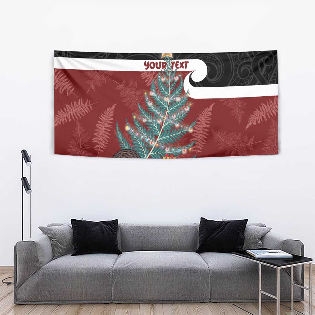 Personalised New Zealand Maori Christmas Tapestry Xmas Fern Mix Kowhawhai LT7 - Polynesian Pride
