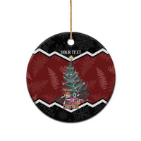 Personalised New Zealand Christmas Ceramic Ornament Xmas Fern and Kiwi Birds