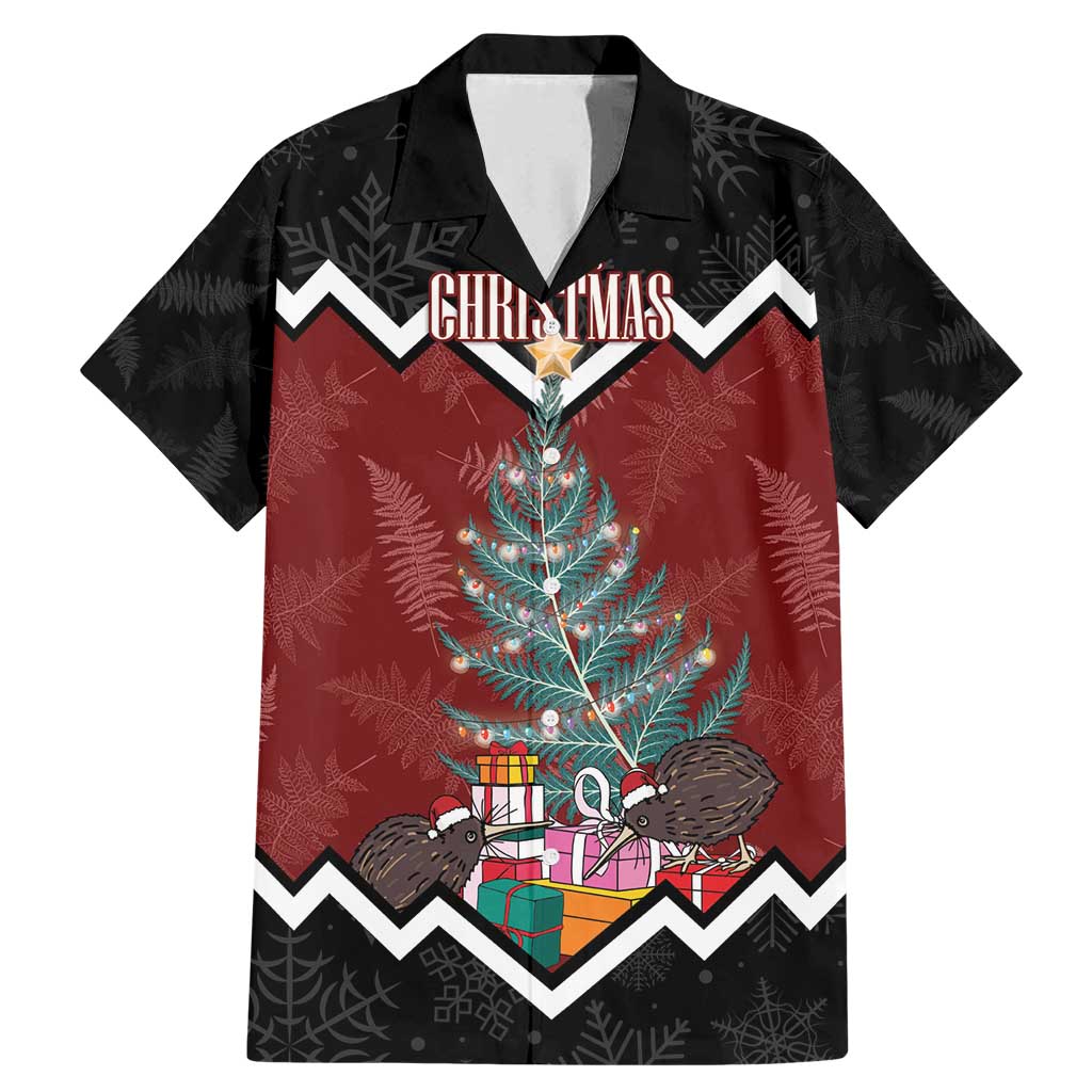 Personalised New Zealand Christmas Family Matching Mermaid Dress and Hawaiian Shirt Xmas Fern and Kiwi Birds