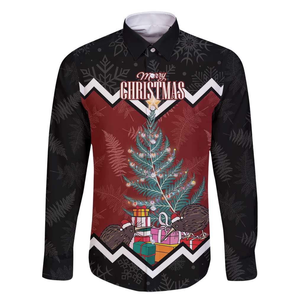 Personalised New Zealand Christmas Family Matching Summer Maxi Dress and Hawaiian Shirt Xmas Fern and Kiwi Birds